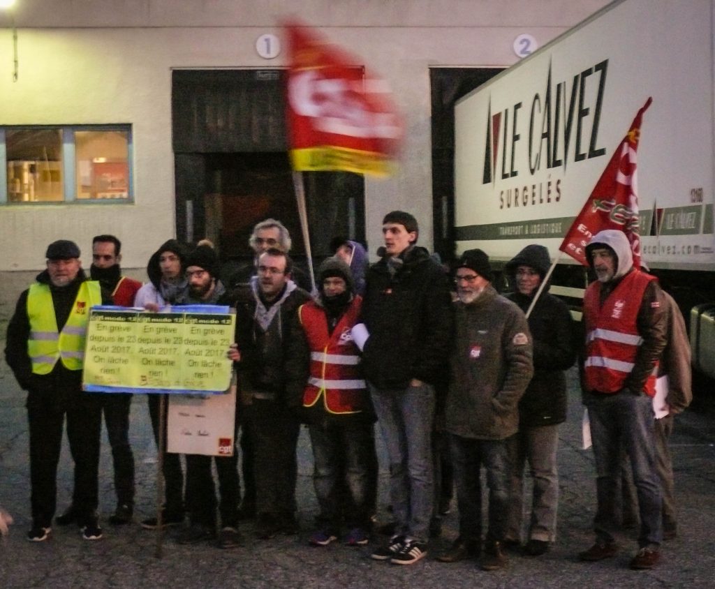 Action interprofessionnelle de blocage de Martin-Brower en soutien aux McDos – 28 novembre 2017