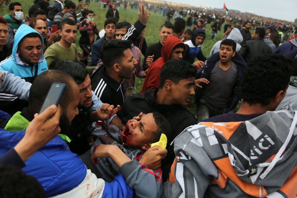 Grande marche du Retour, Bande de Gaza • 30 mars 2018 • Mohammed Zaanoun / Activestills.org